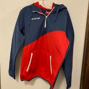 CCM men’s medium red and blue hoodie